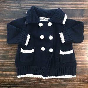 Powell Craft Navy Cardigan Sweater 0-6 Mo